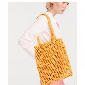 J.Crew NWT Cadiz hand-knotted rope tote